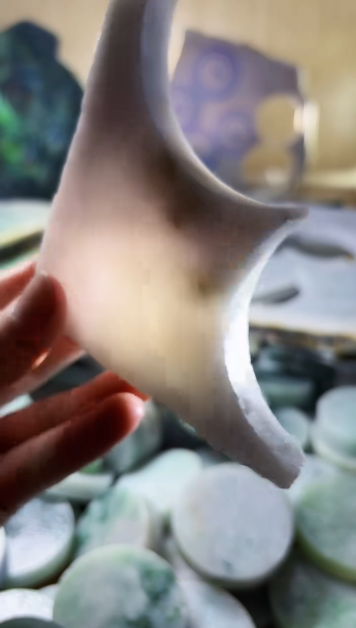 【闪购商品】翡翠颈饰未镶嵌A货白谭2444