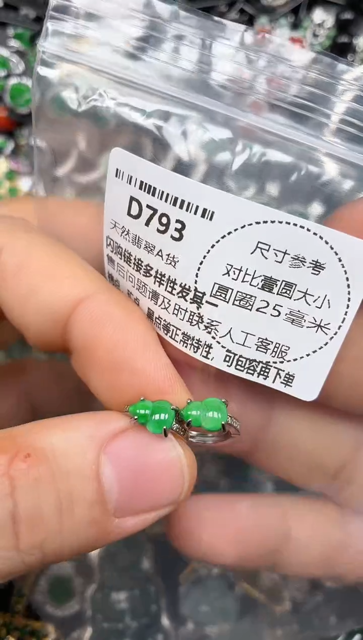 颈饰未镶嵌翡翠D793耳扣