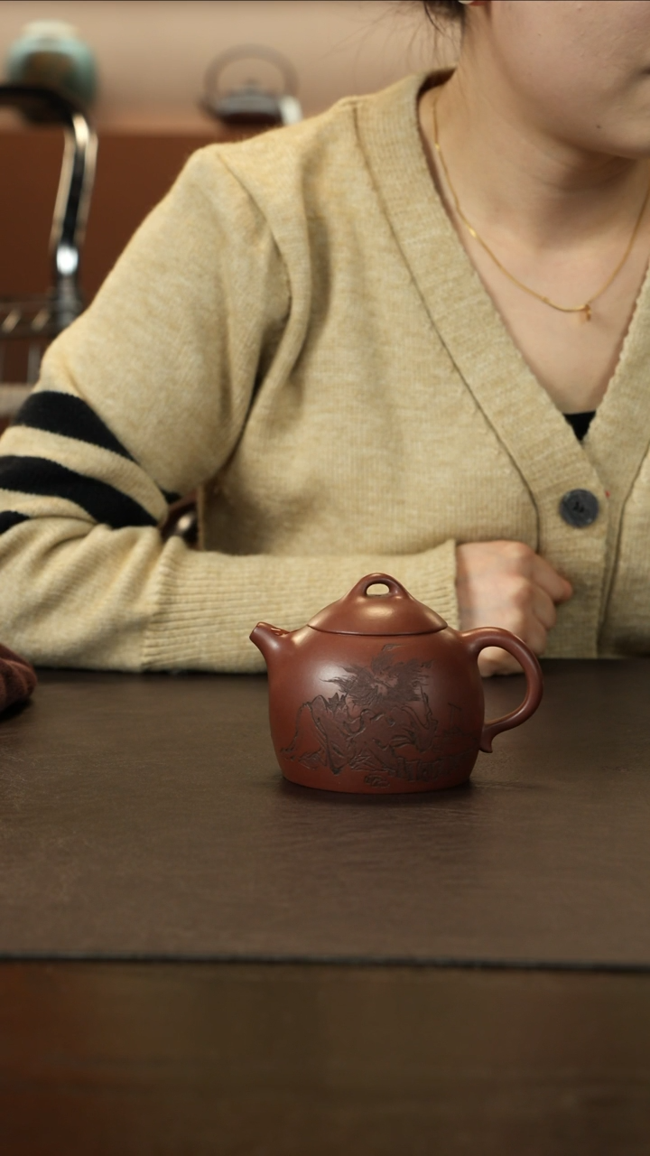 【闪购商品】紫砂茶壶直播福利李建军秦权刻绘钟馗