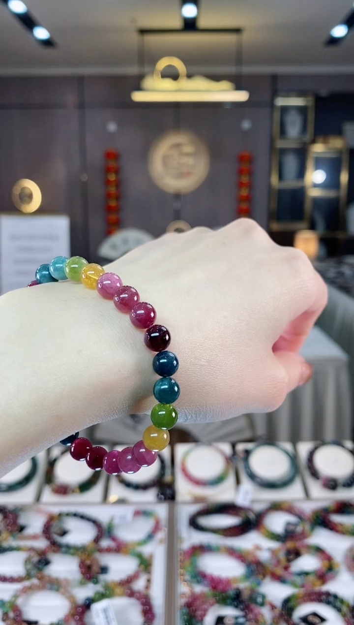 【闪购商品】碧玺单圈手串7mm+未镶嵌多样性发货一条dan