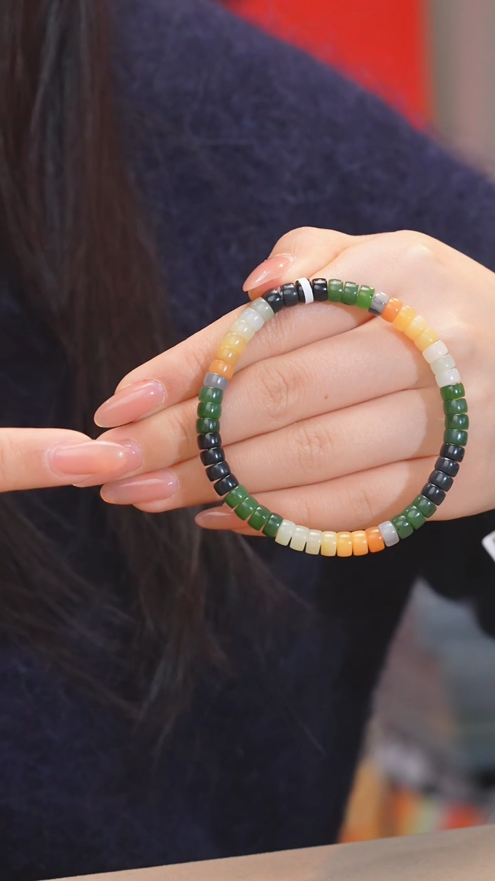 【闪购商品】和田玉手串未镶嵌多样性发 卡5-6 @@W7766