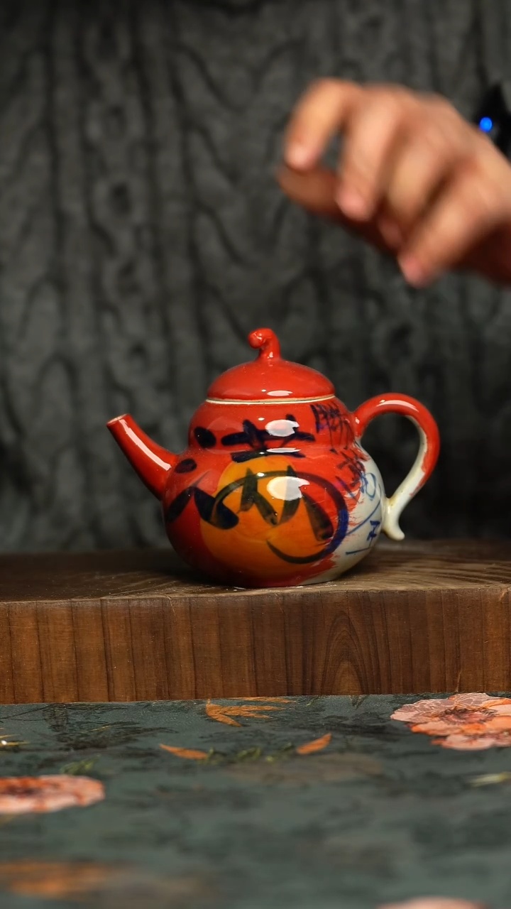 杯釉下彩手工手绘同款陶器