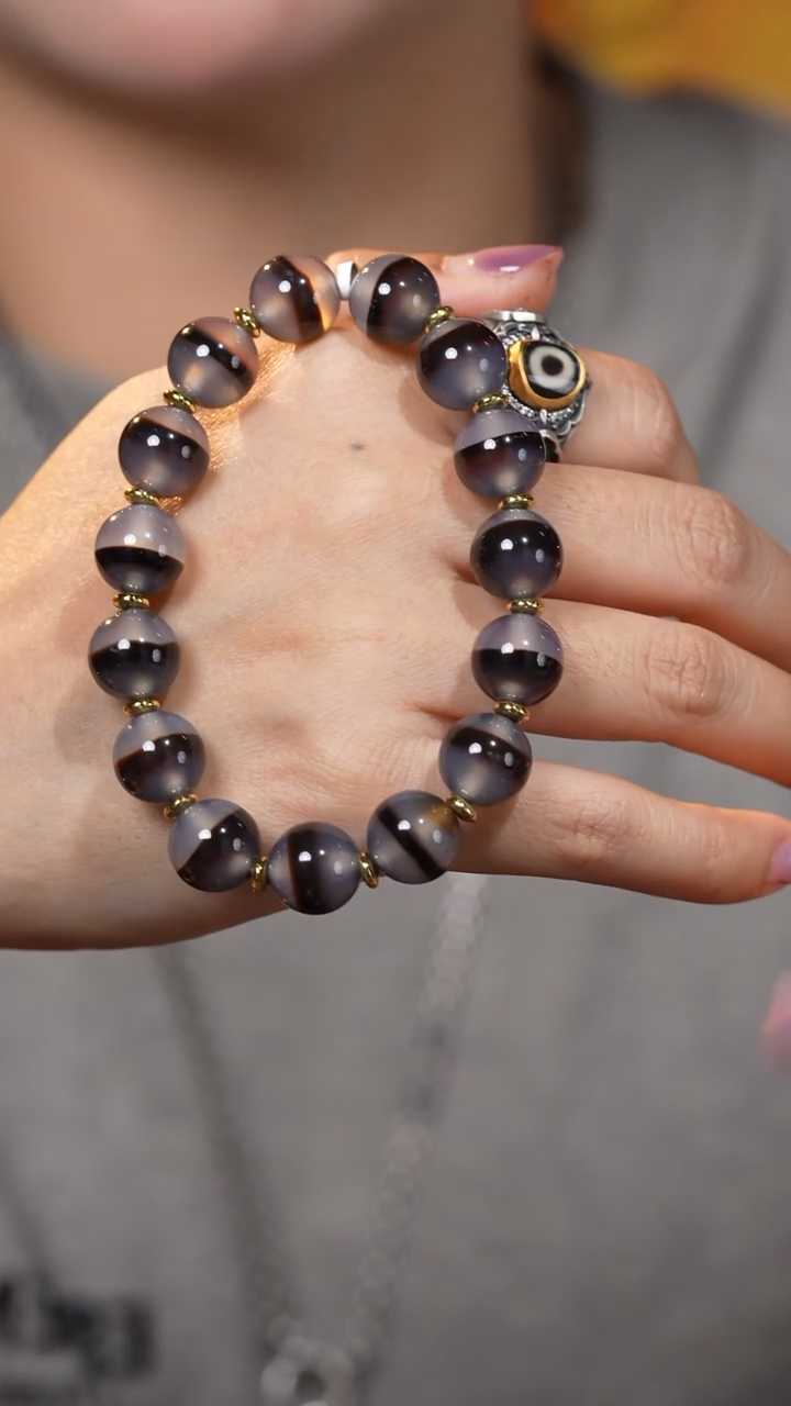 【闪购商品】玛瑙/玉髓未镶嵌手串Y62576药师手串