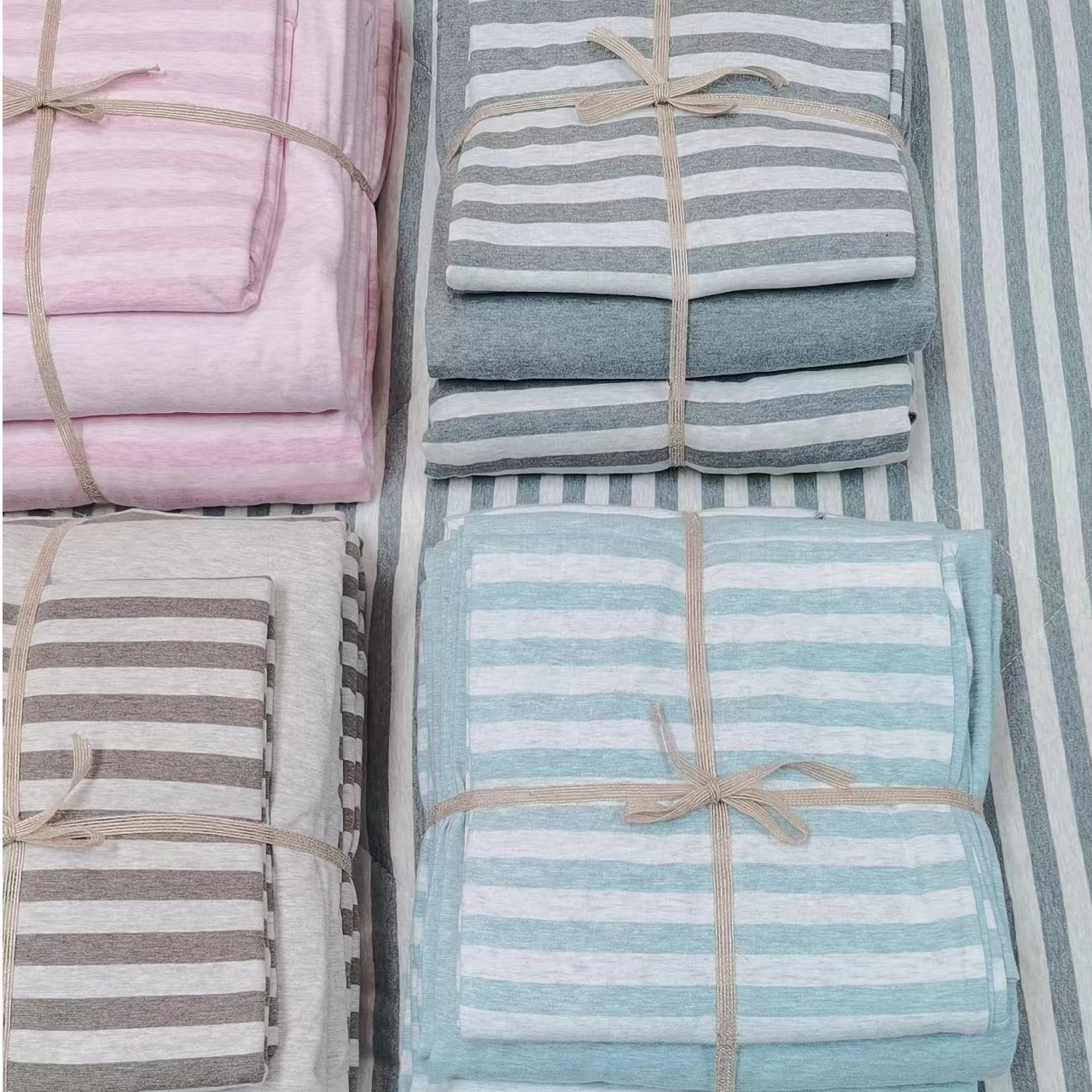 天竺棉全棉四件套针织新疆棉柔软亲肤裸睡保暖保温高档无印风件套