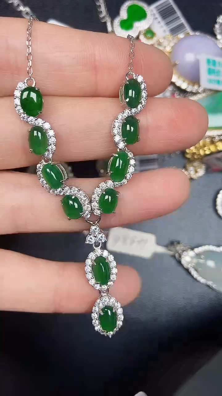 银S925镶嵌戒指翡翠1860