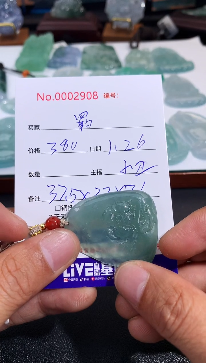 【闪购商品】翡翠颈饰未镶嵌连年有余