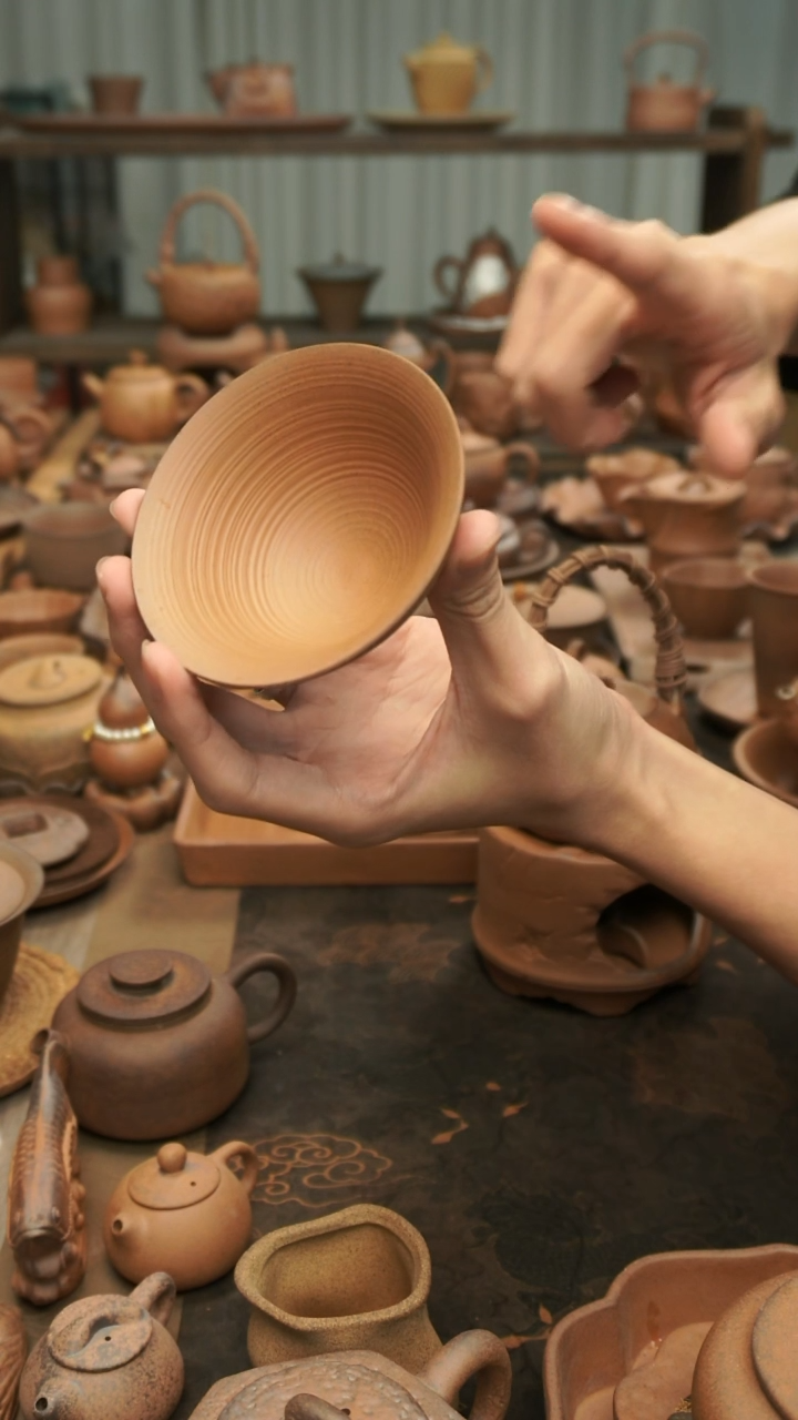 老岩泥如**翼斗笠杯6个