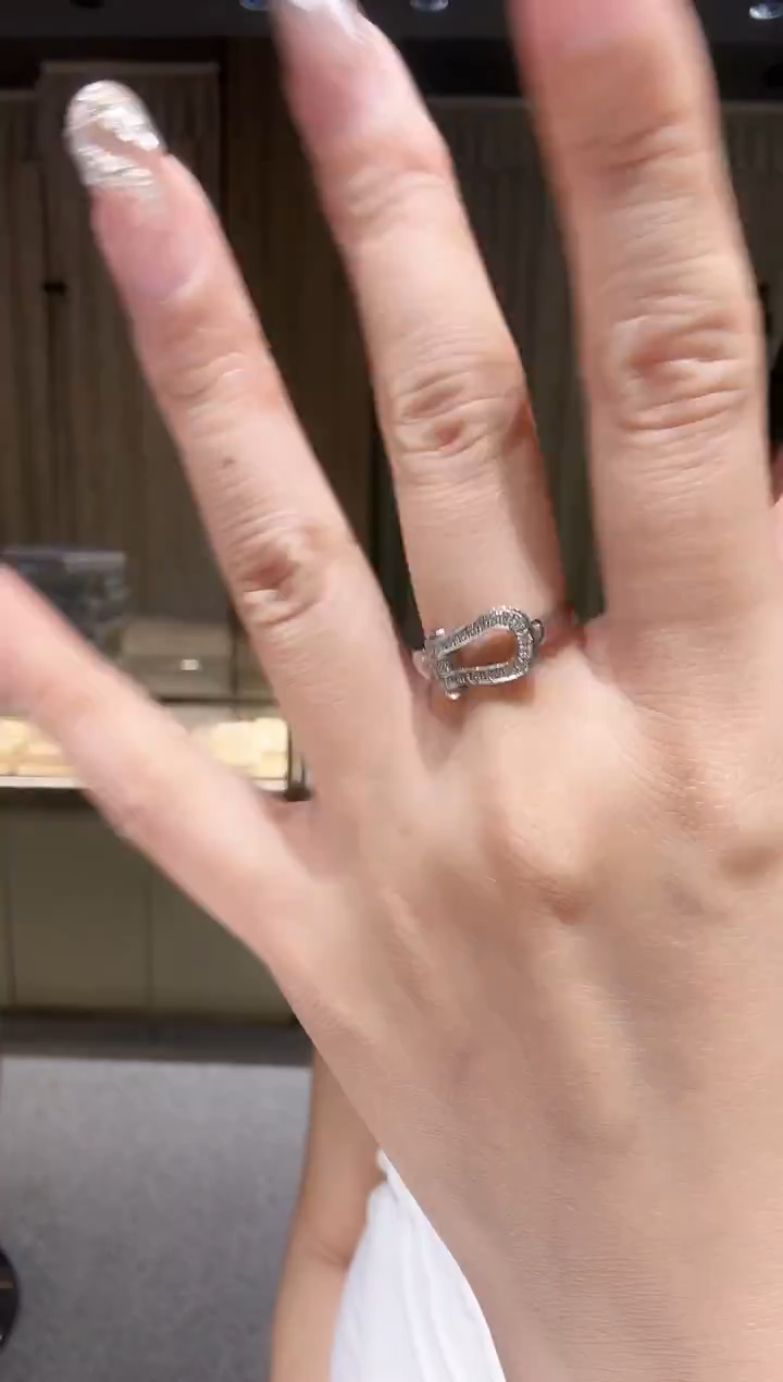 铂Pt950镶嵌戒指钻石AY0282-PT-