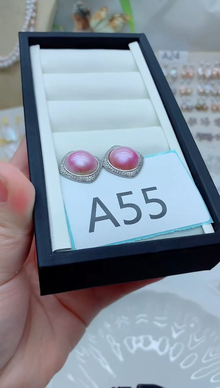 未镶嵌耳饰淡水珍珠迪*～多样性发其一【非无瑕】