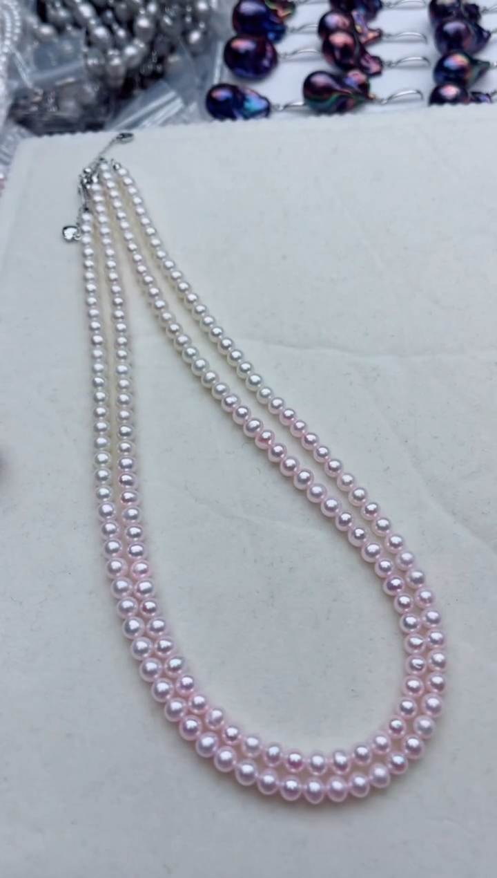 项链未镶嵌淡水珍珠多样性发其一，非无暇