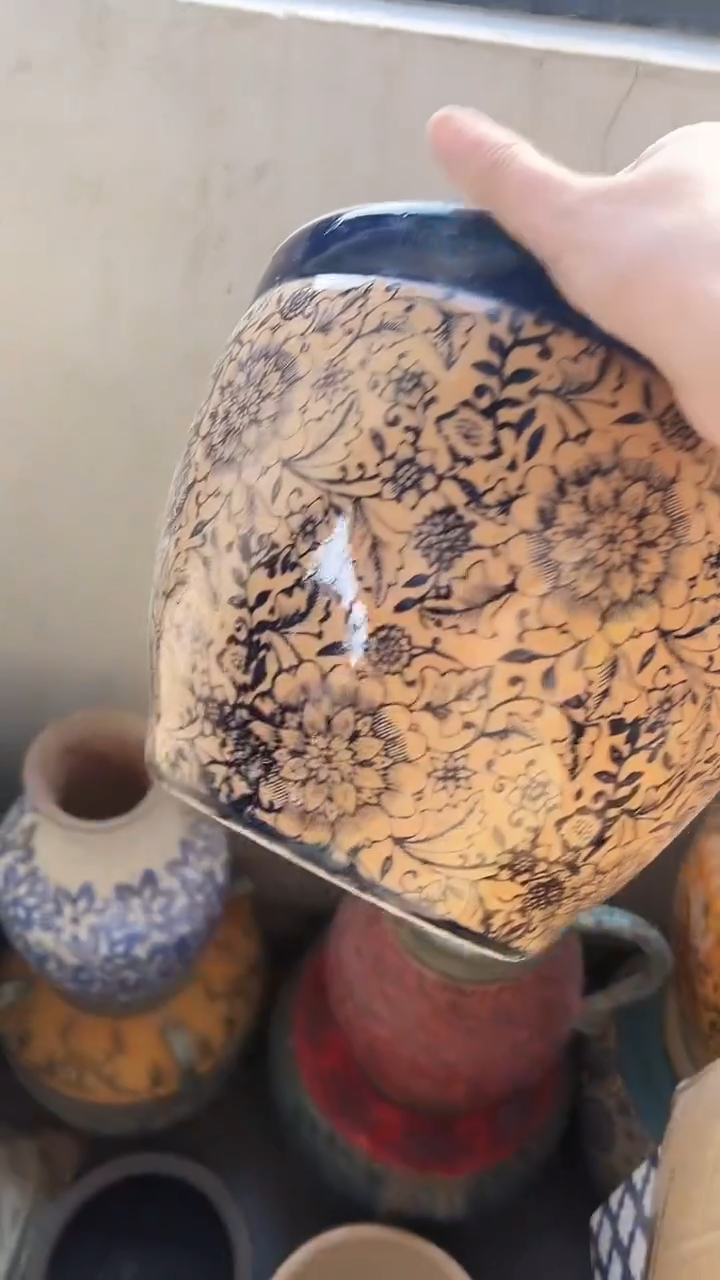 【闪购商品】陶瓷微瑕花盆高21.5cm内口22.5cm