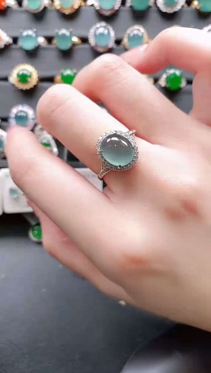 【闪购商品】翡翠戒指银S925镶嵌11111111