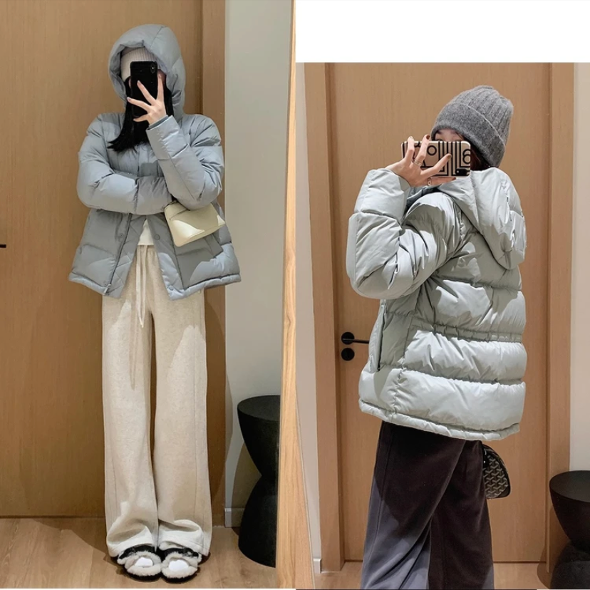 【假绒支持仅退款】Lu家五格Wund*puff短款泡芙收腰羽绒服女冬外套1