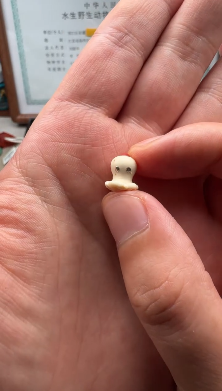 其他猛犸象牙雕刻章鱼三通配饰