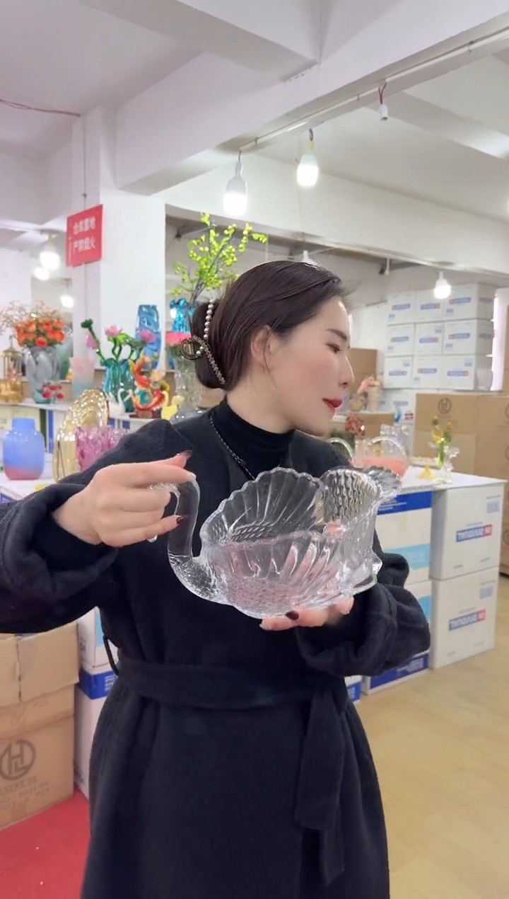 【闪购商品】无铅玻璃洛芙花器-h-早12