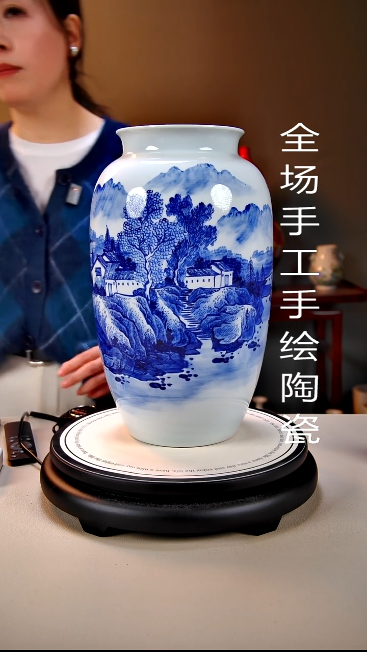 摆件陶景德镇手绘陶瓷11