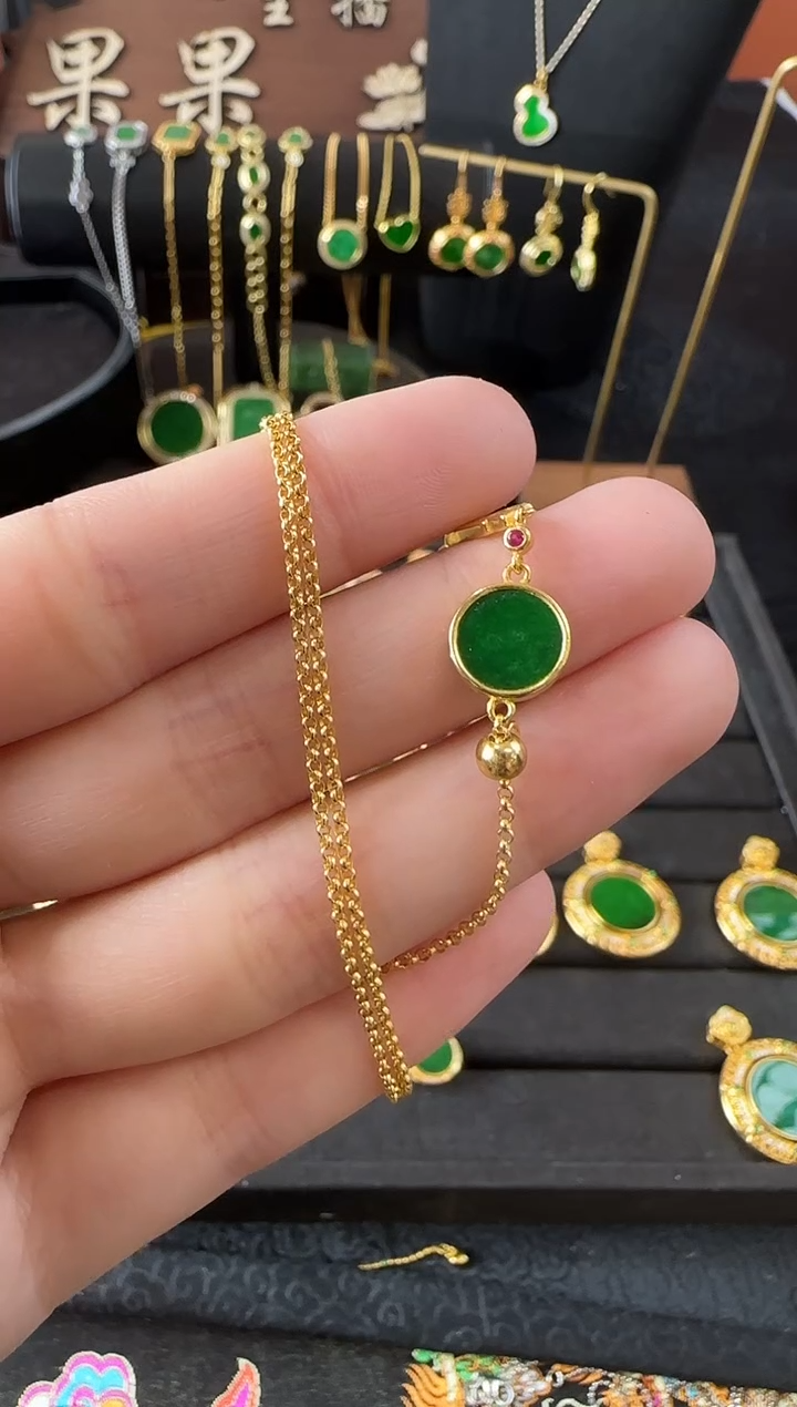 【闪购商品】翡翠颈饰银S925镶嵌链子