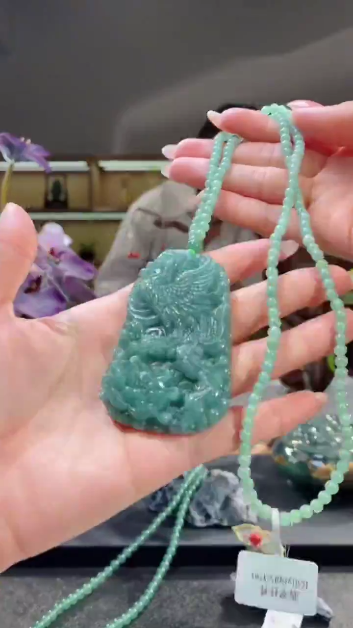 吊坠(赠链)未镶嵌翡翠凤凰（多样性发其一）