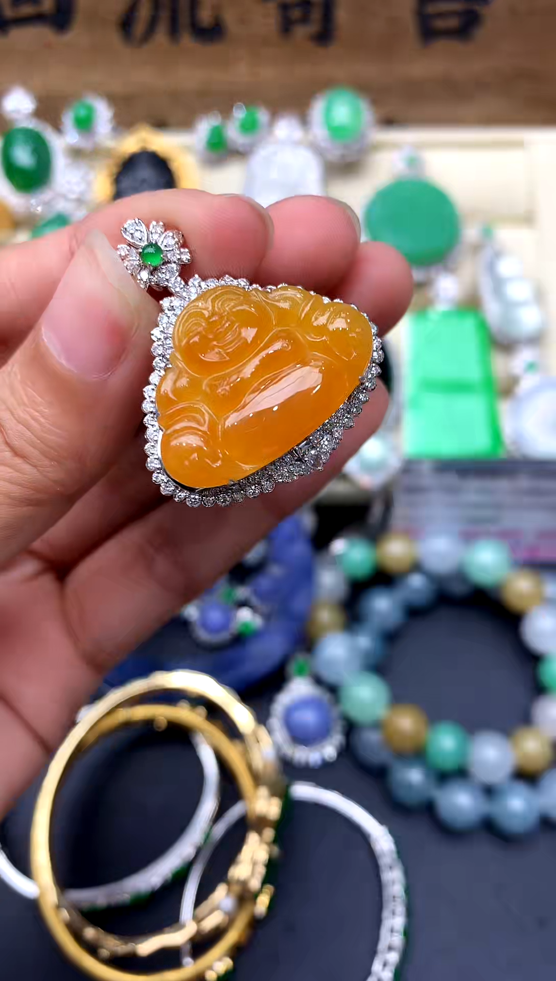 【闪购商品】翡翠颈饰18K金镶嵌383-中国好珍宝