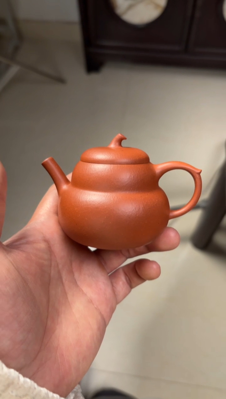 茶壶紫砂瑕老朱泥福禄120毫升