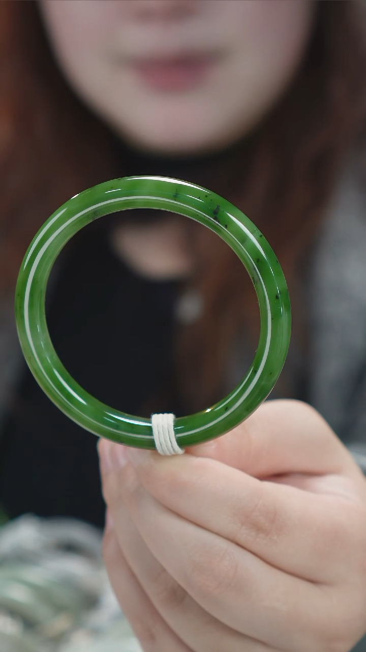 【闪购商品】和田玉手镯未镶嵌15【柚子来啦】天然和田玉拍一发一59