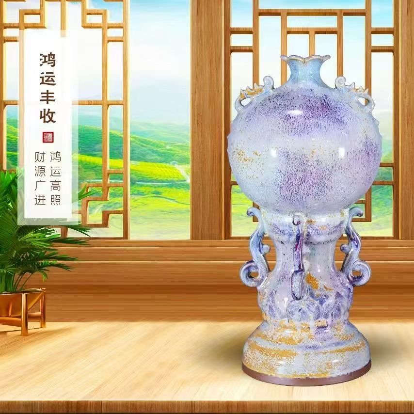 大宋官窑钧瓷【鸿运丰收】秋收当时鸿运当头，粟满仓满福旺财兴！