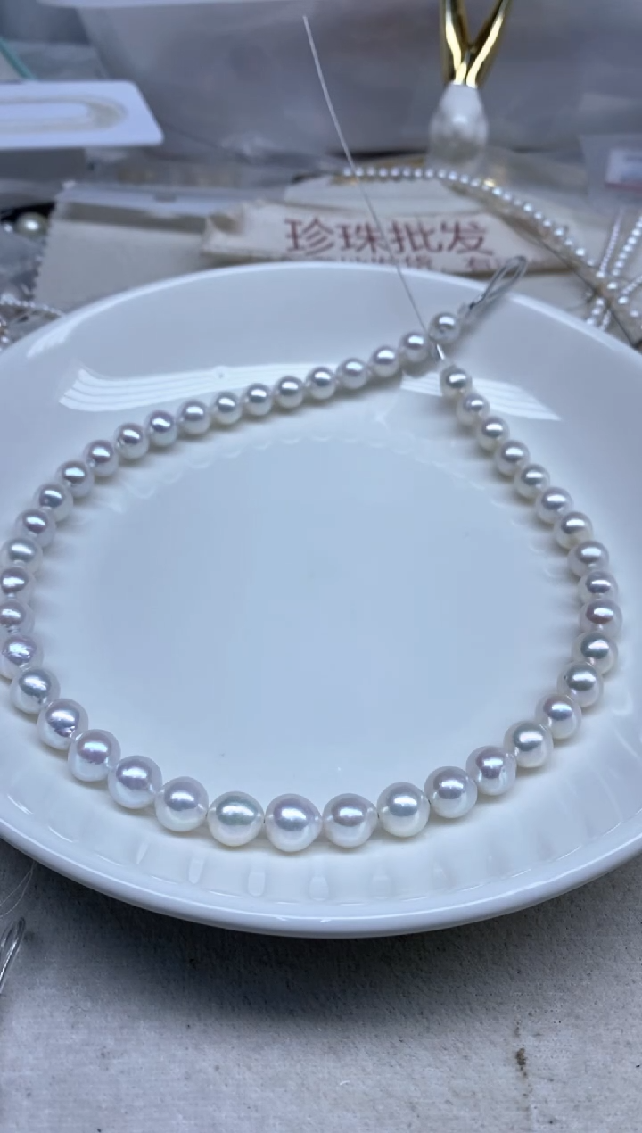 淡水珍珠未镶嵌颈饰9-10