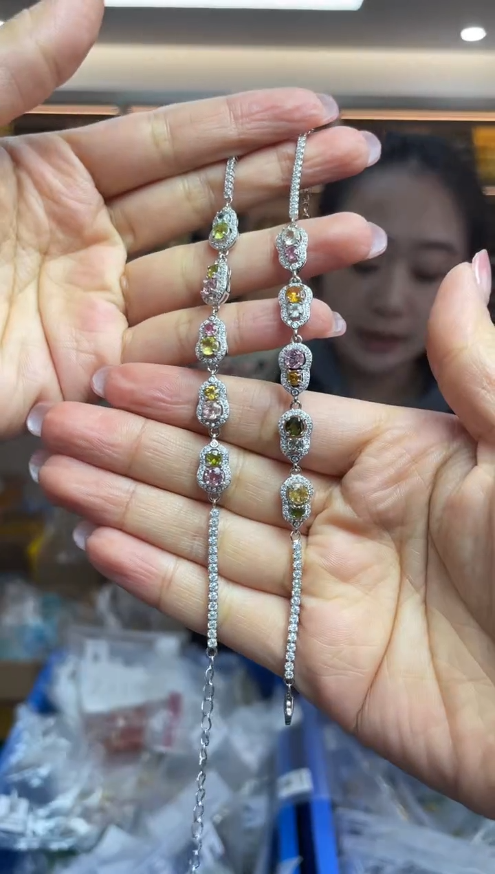 【闪购商品】碧玺·银S925镶嵌多样性发一件