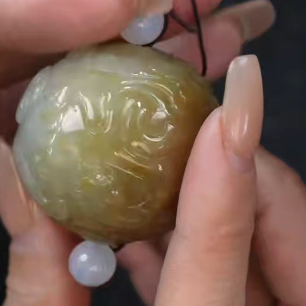 清代和田玉大单珠