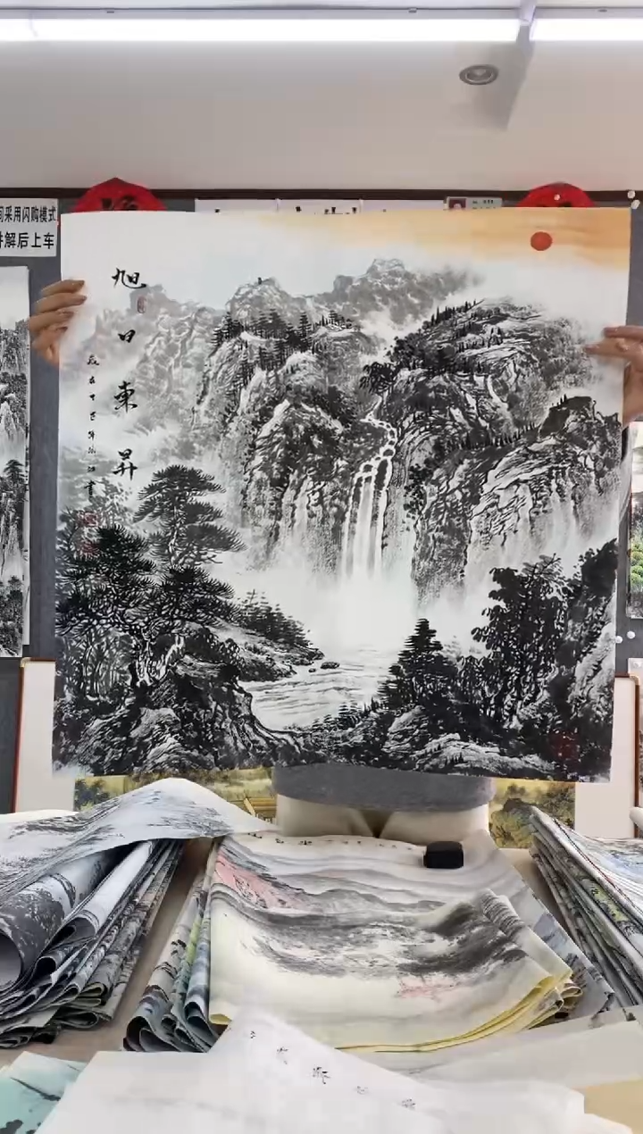 国画福利！沈泳江手绘 四尺斗方68*68cm