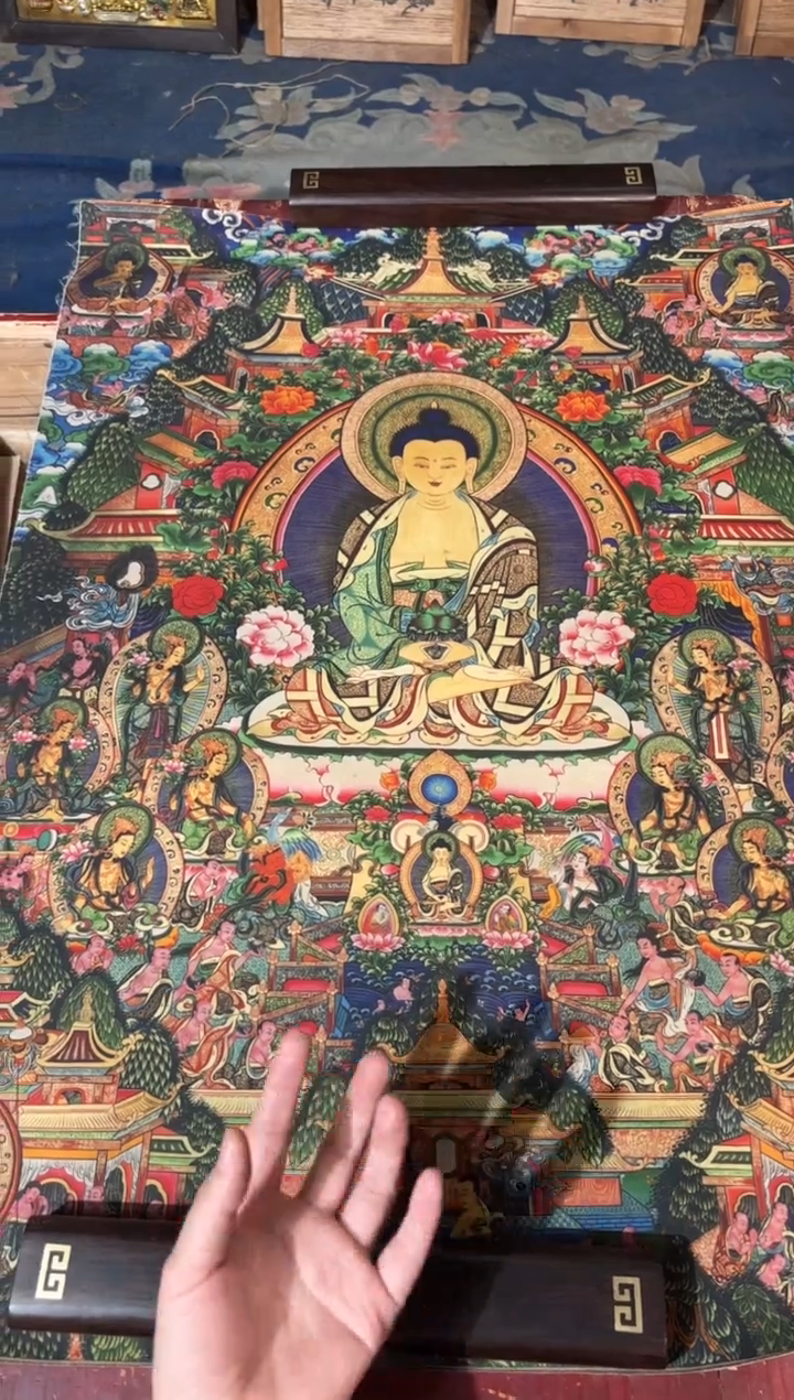 卷轴画龙妹的唐卡tk16
