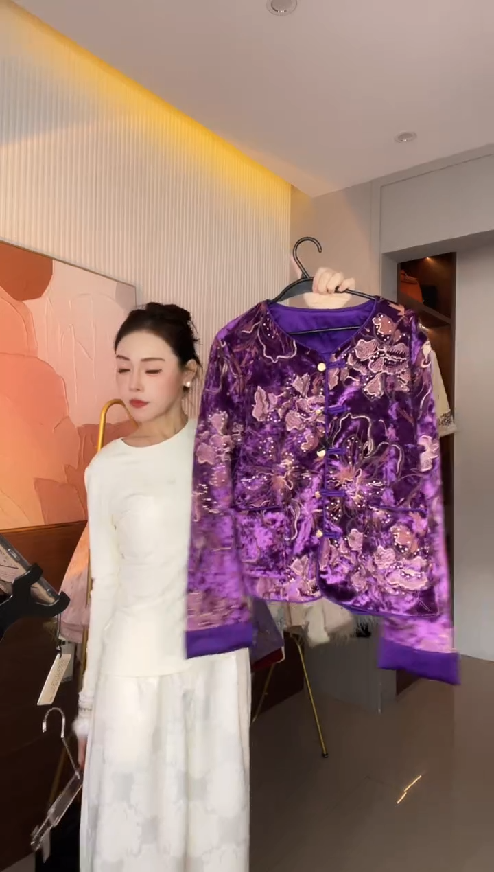 紫色上衣外套 25932 L105-120