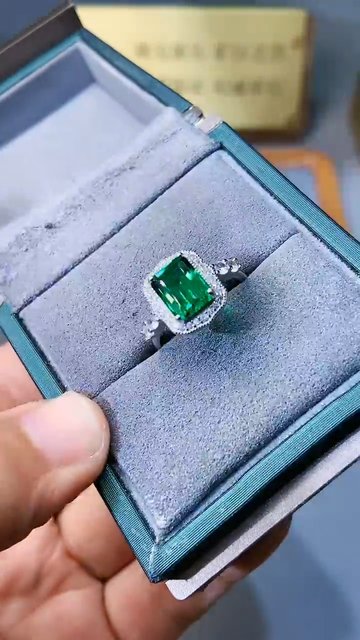 【闪购商品】透辉石戒指银S925镶嵌354