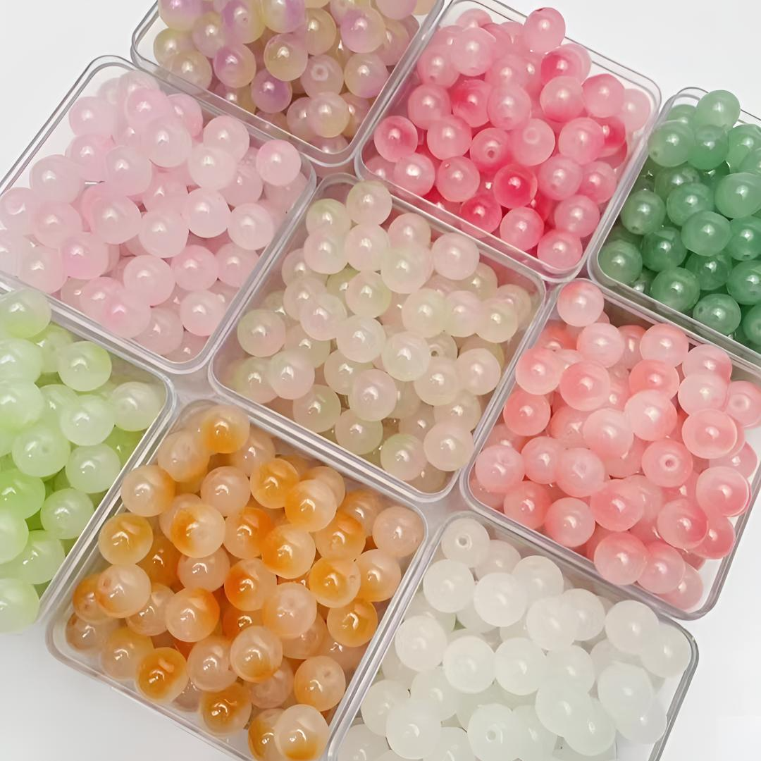 DIY手工串珠材料包8mm10mm琉璃珠配件穿珠