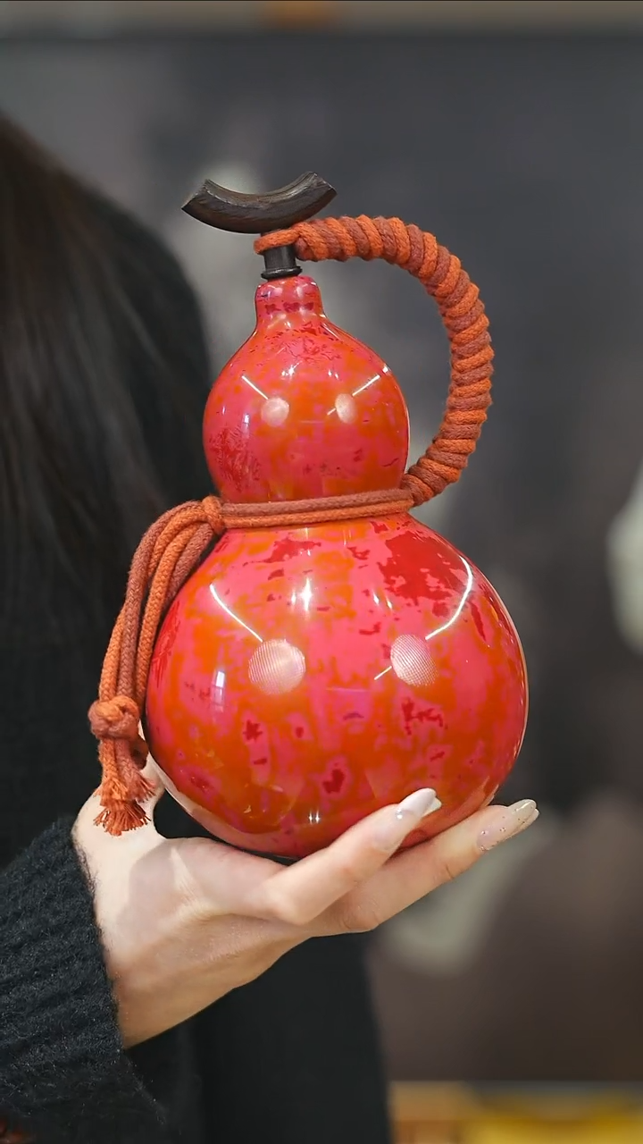 【闪购商品】XM176漆艺酒葫芦不包手串及旋转底座