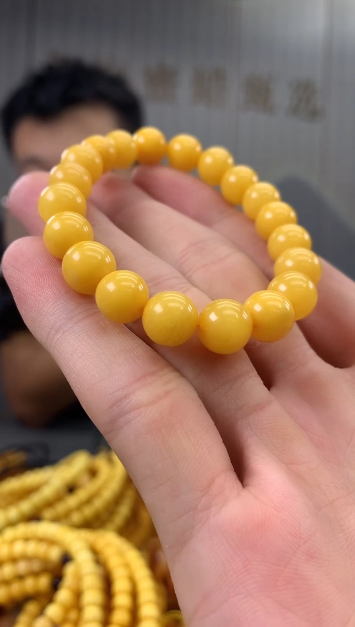 未镶嵌蜜蜡裸石手串