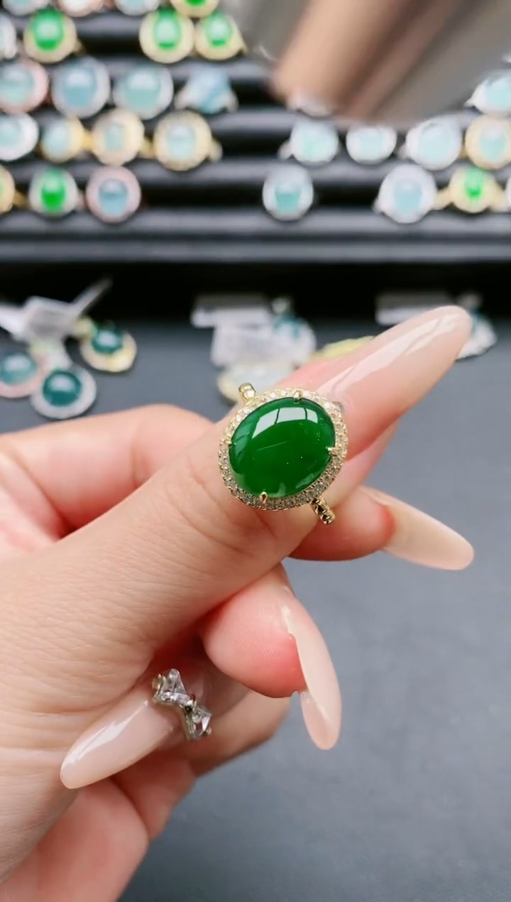 【闪购商品】翡翠戒指银S925镶嵌11111111