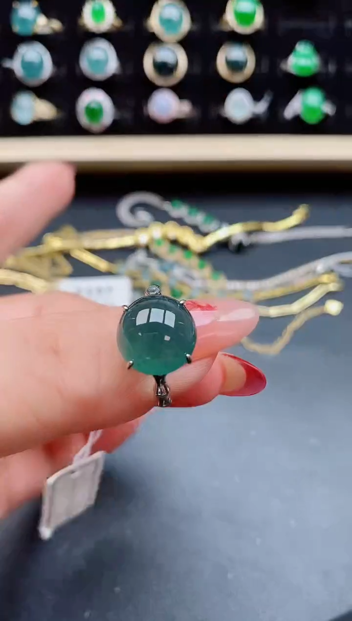 【闪购商品】翡翠戒指银S925镶嵌5085050