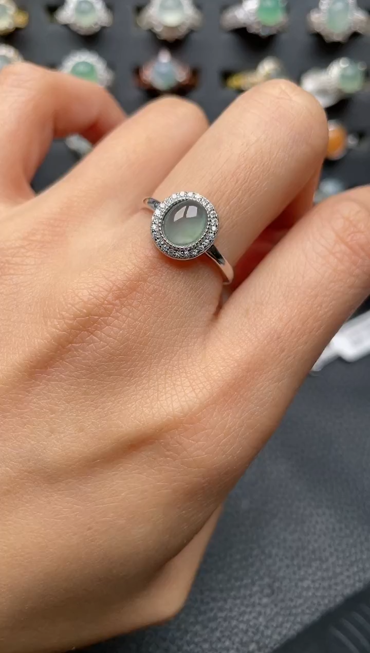 【闪购商品】翡翠戒指银S925镶嵌2222222222  10