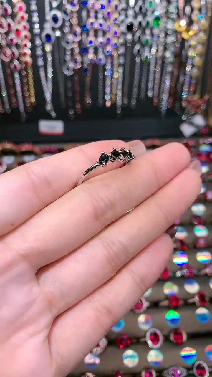 【闪购商品】蓝宝石戒指银S925镶嵌银