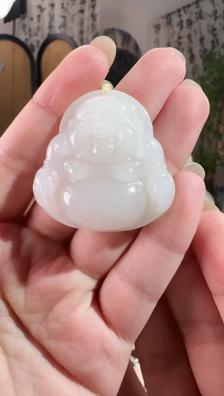 颈饰未镶嵌和田玉40白玉佛公