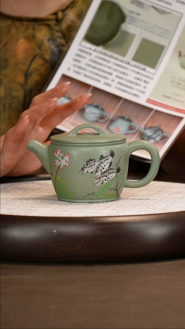 茶壶紫砂【鲍宜明】豆青泥汉瓦 300cc