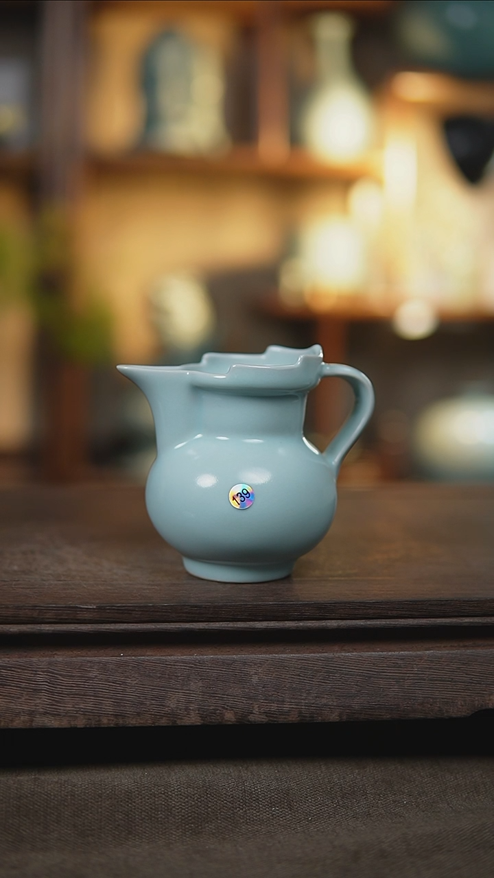 【闪购商品】杯仿古月白橧帽公道杯微瑕139