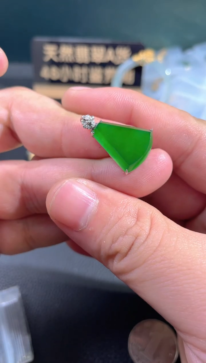 【闪购商品】翡翠颈饰18K金镶嵌翡翠