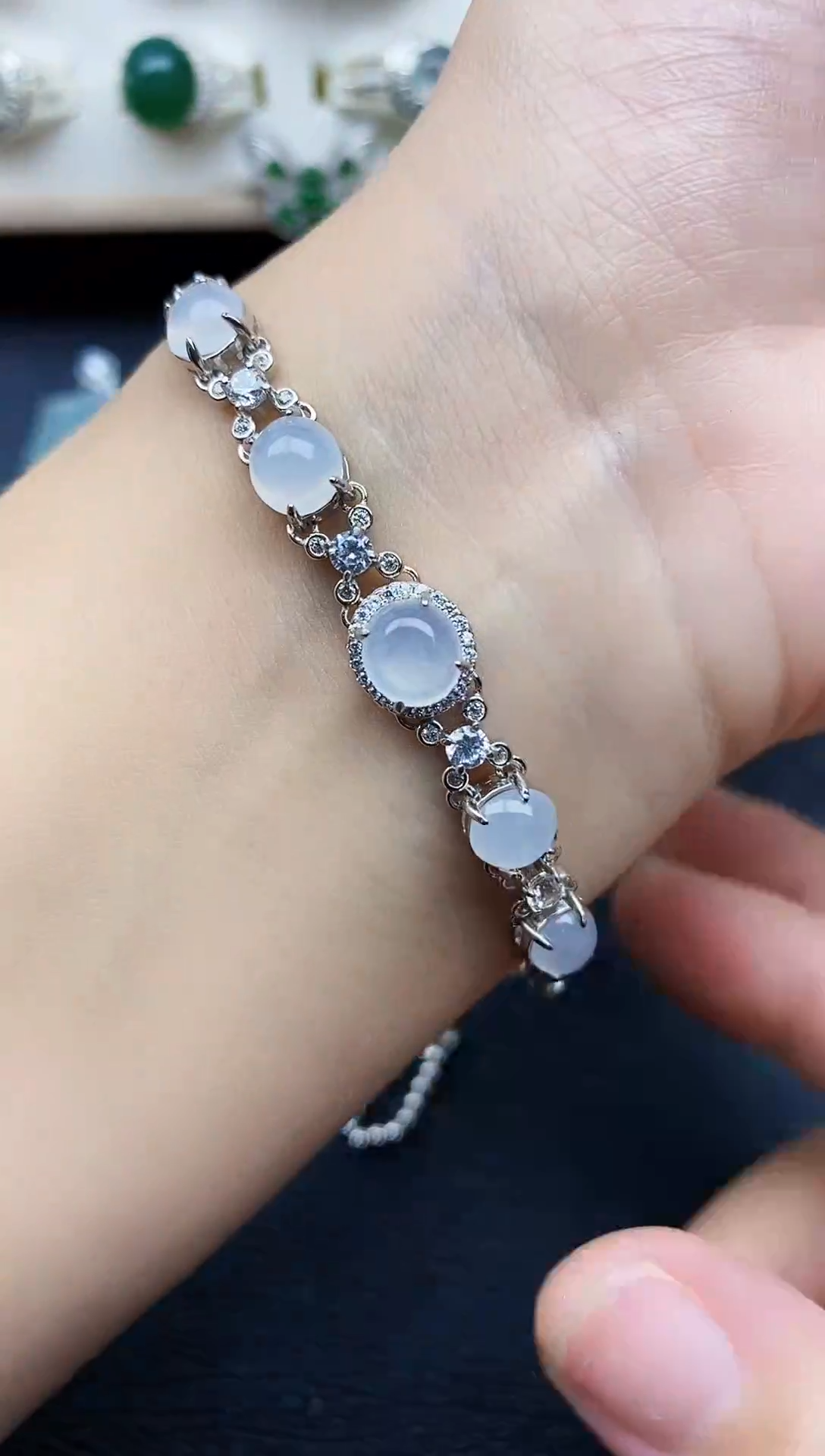 【闪购商品】翡翠戒指银S925镶嵌111111