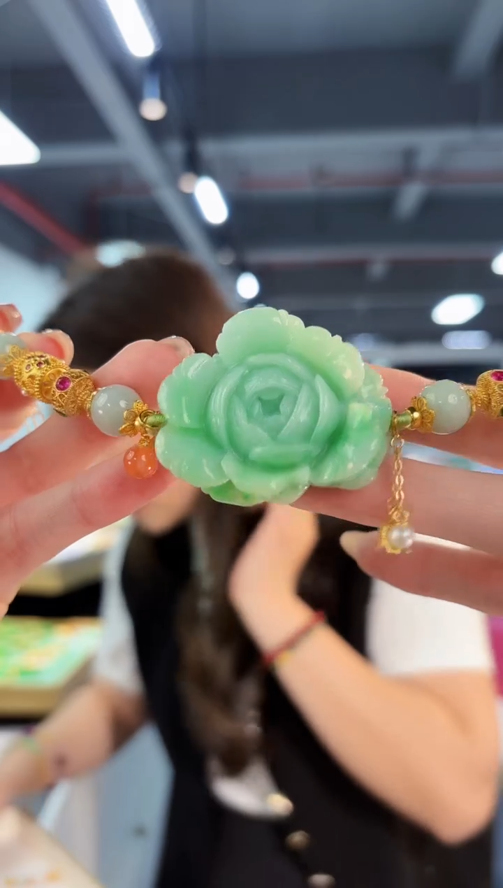 【闪购商品】翡翠手绳未镶嵌缅料A货/支持复检/一件