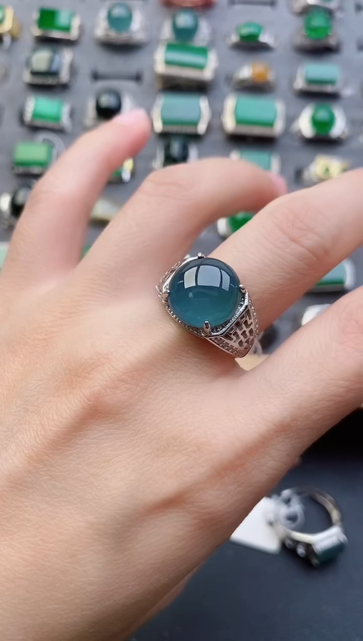 【闪购商品】翡翠戒指银S925镶嵌1212