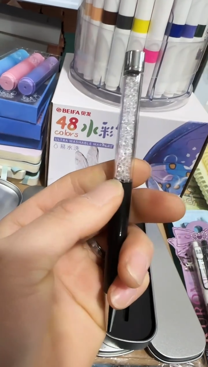 苏宁极物 - 铁盒装旋转金属水晶笔4支