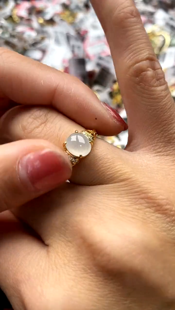 【闪购商品】翡翠戒指银S925镶嵌444444444    2