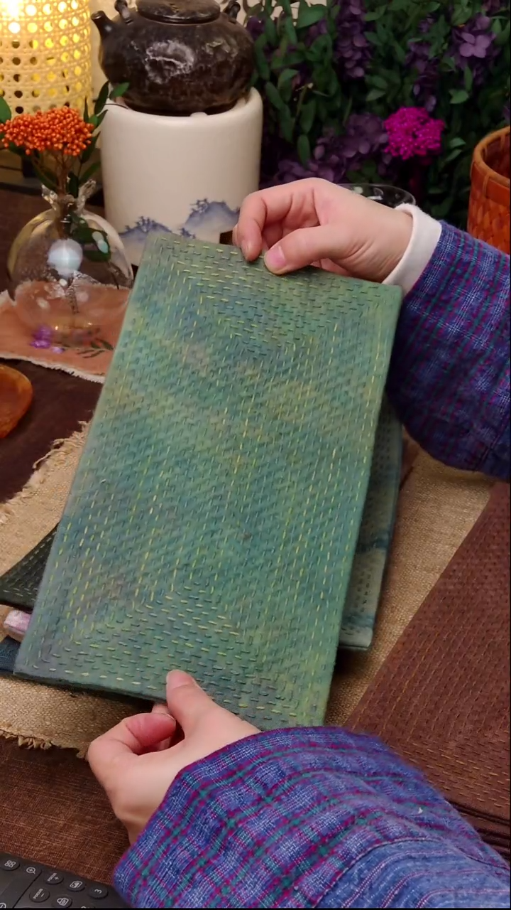 锅*姐 Cici手作刺子绣柿染壶垫杯垫663